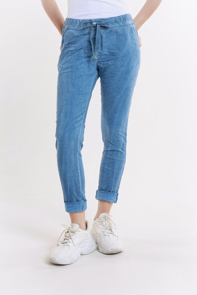 PL119 429 Jeans Enzyme Haley Stretch Tie Waist Pant-1