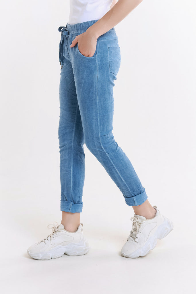 PL119 429 Jeans Enzyme Haley Stretch Tie Waist Pant-3