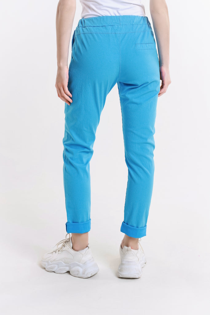 PL155-440 Turq Danica Side Zipper Pant