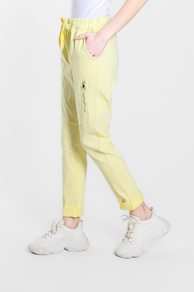 PL155-700 Yellow Danica Side Zipper Pant