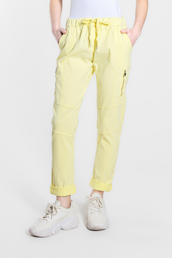 PL155-700 Yellow Danica Side Zipper Pant