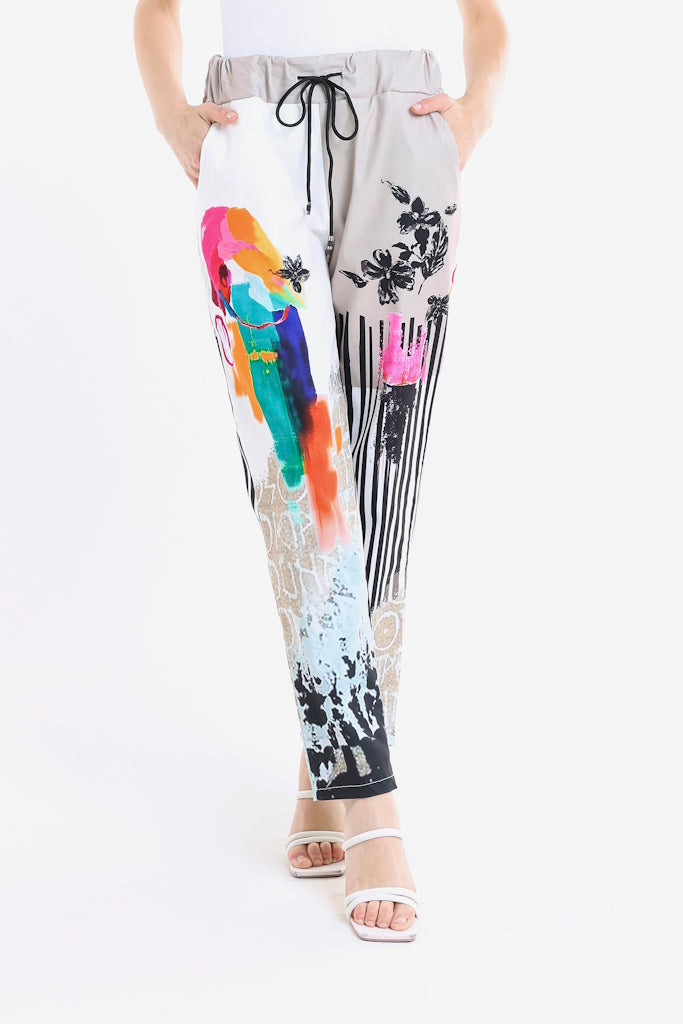 PL178L-100 White Wall Art Saoirse Featherweight Drawstring Pant