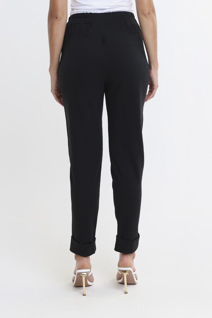 PL193 001 Black Tamara French Terry Jogger-Back