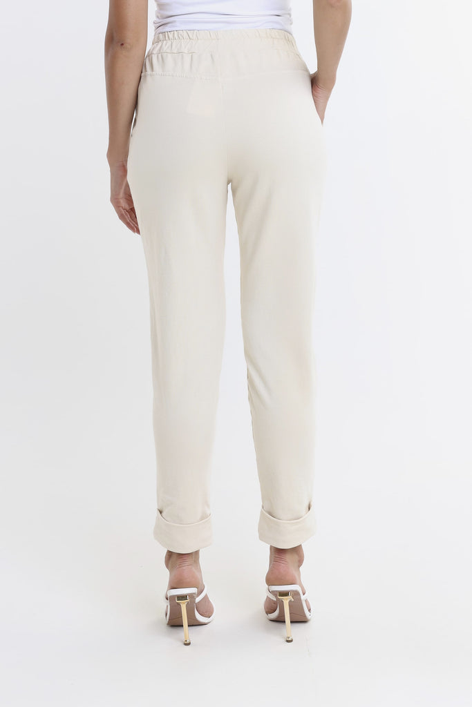 PL193 105 Cream Tamara French Terry Jogger-Back