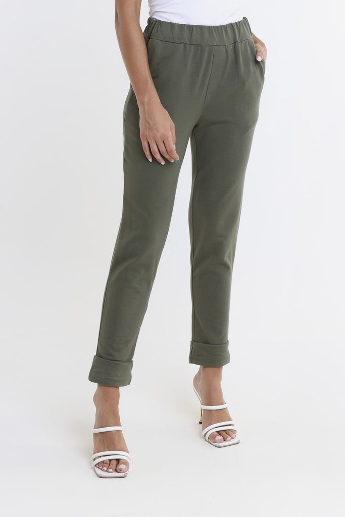 PL193 303 Army Tamara French Terry Jogger-Front