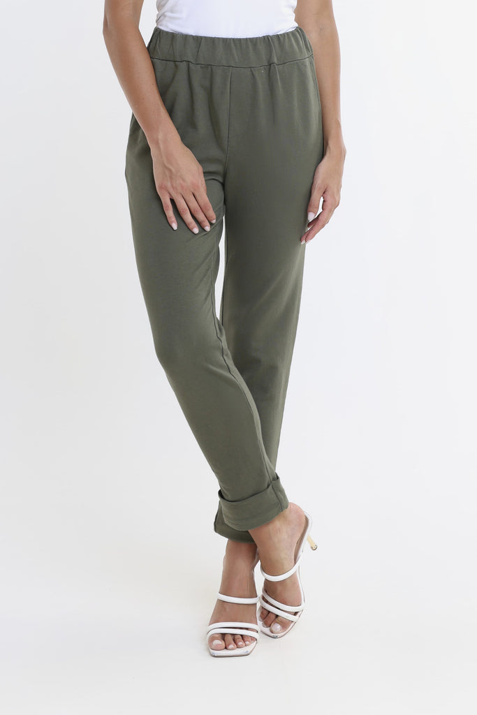 PL193 303 Army Tamara French Terry Jogger-Front2