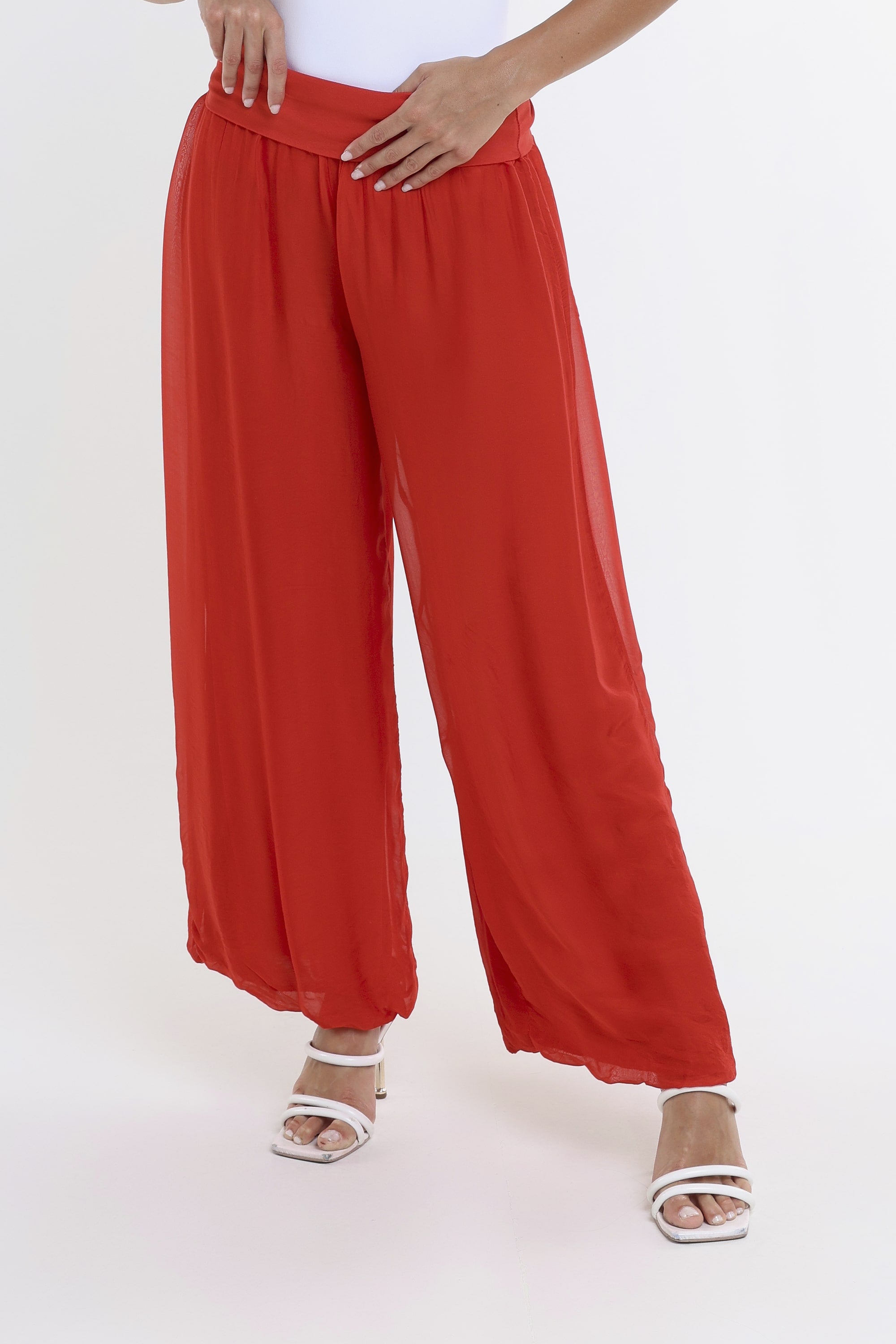 Mercedes Foldover Waist Silk Pant (PL203) – TINA Stephens Group