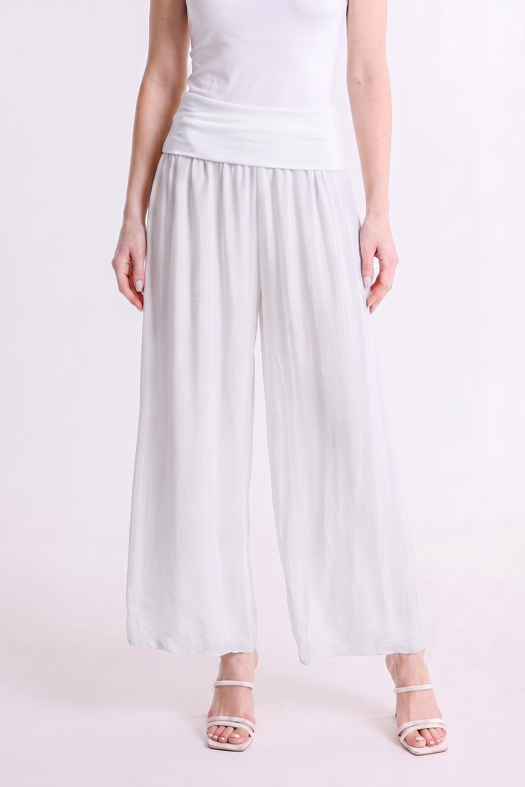 Mercedes Foldover Waist Silk Pant (PL203) – TINA Stephens Group