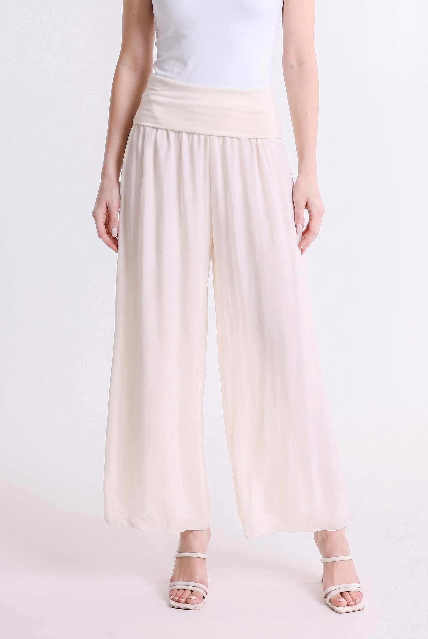 Mercedes Foldover Waist Silk Pant (PL203) – TINA Stephens Group