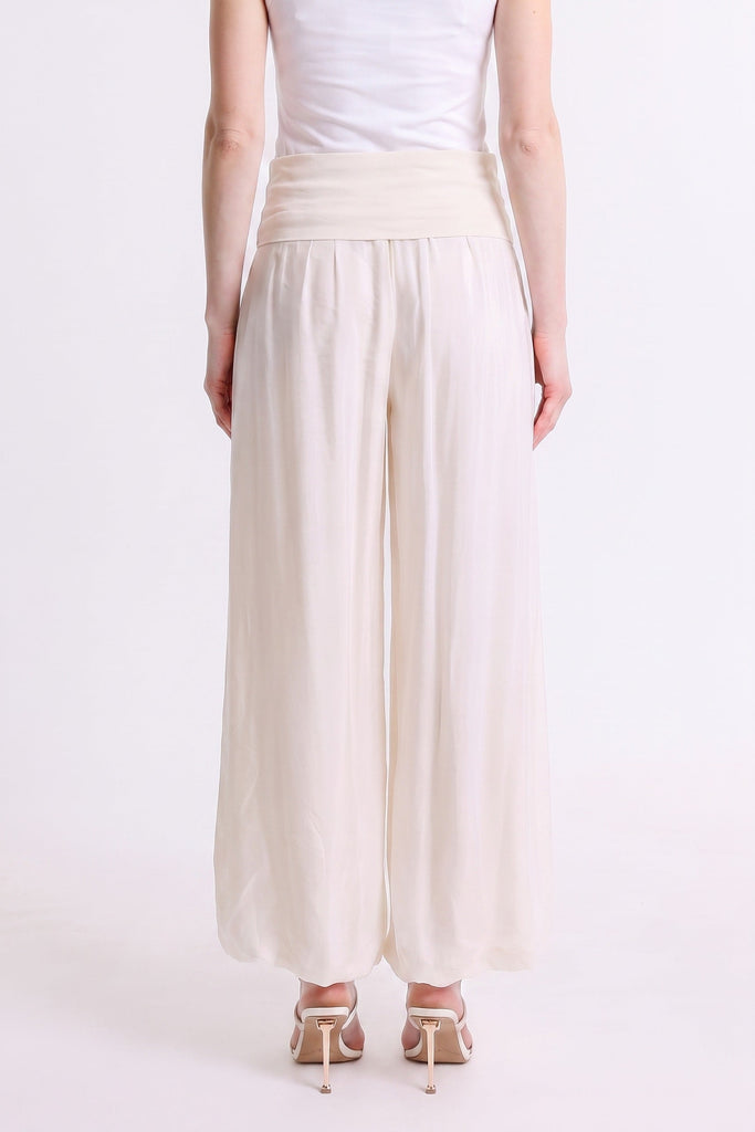 Mercedes Foldover Waist Silk Pant (PL203) – TINA Stephens Group