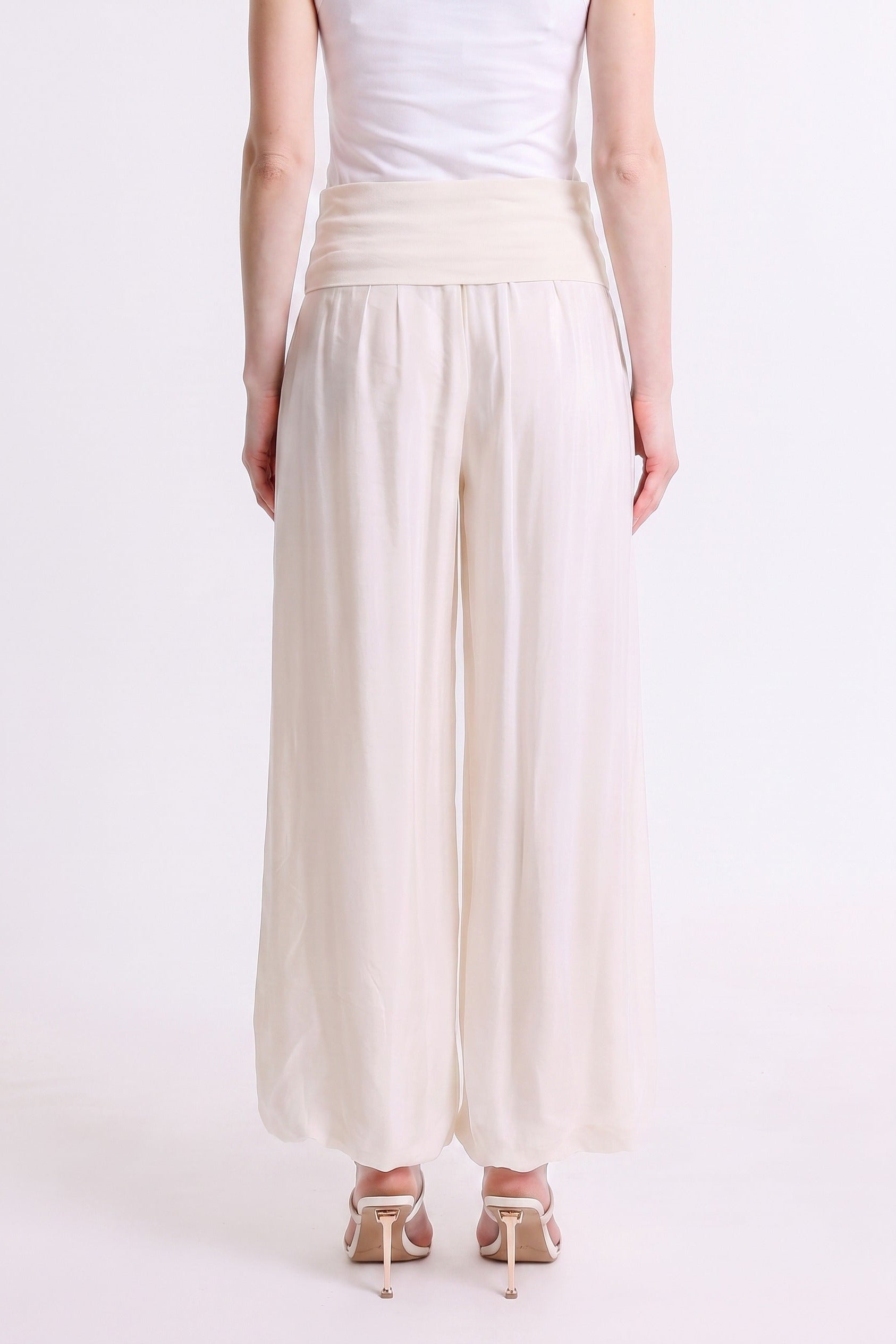Mercedes Foldover Waist Silk Pant (PL203) – TINA Stephens Group