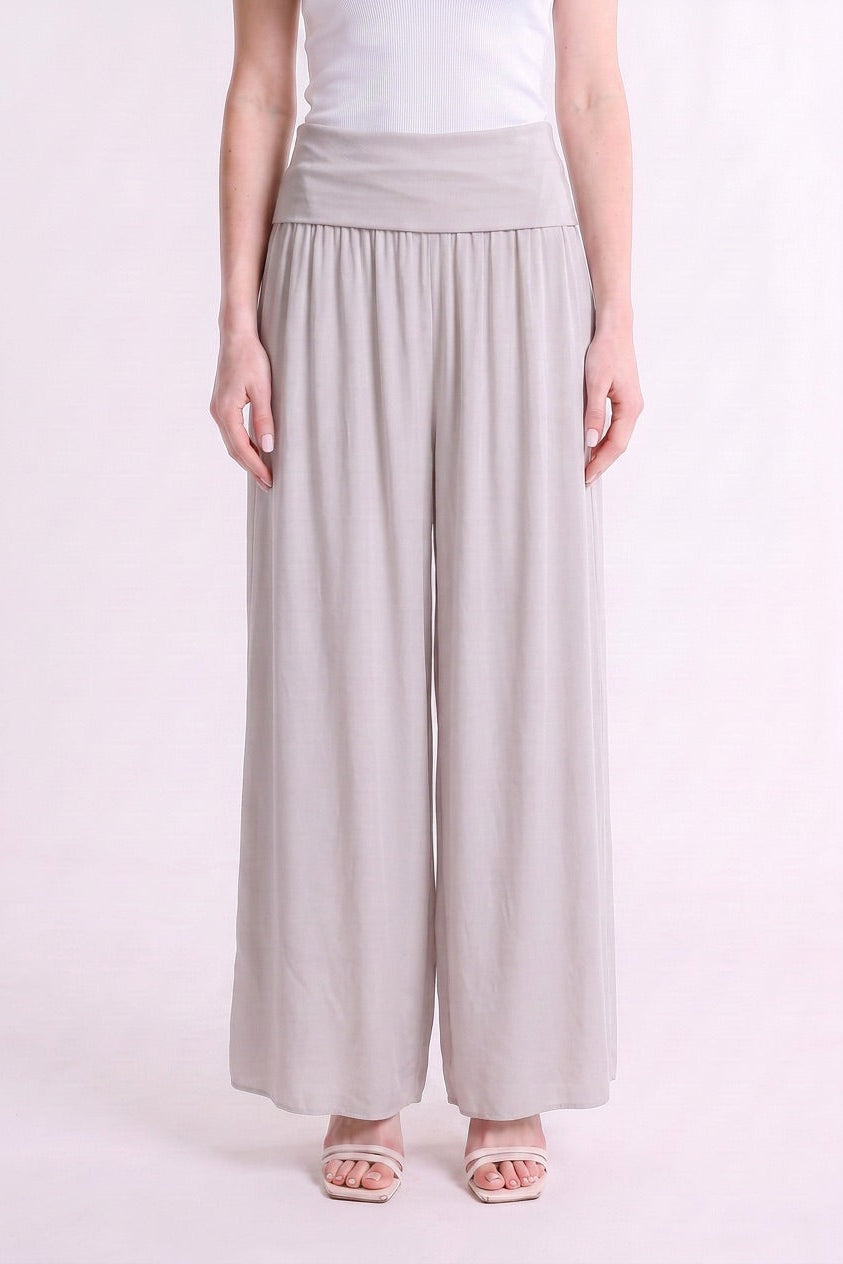 Mercedes Foldover Waist Silk Pant (PL203) – TINA Stephens Group