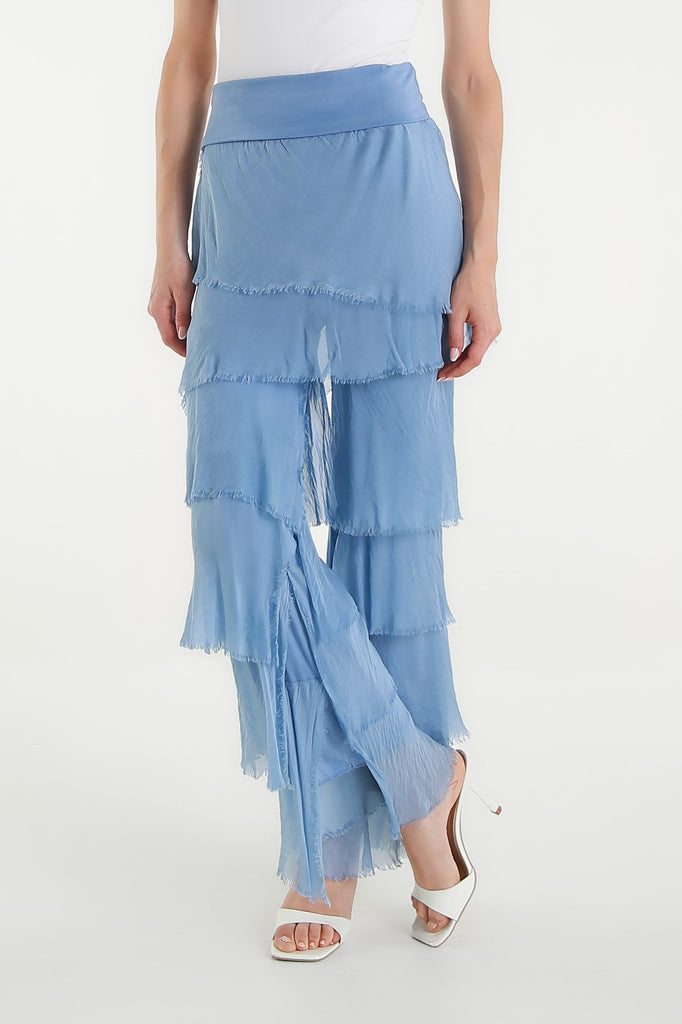 PL219 427 Jeans Mirabella Silk Ruffle Pant