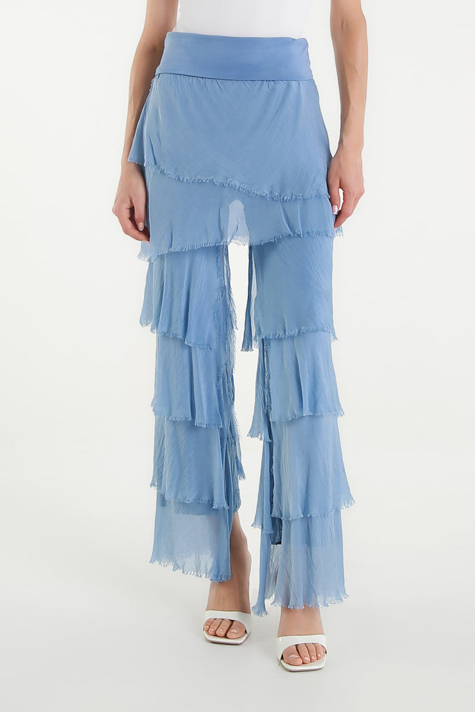 PL219 427 Jeans Mirabella Silk Ruffle Pant