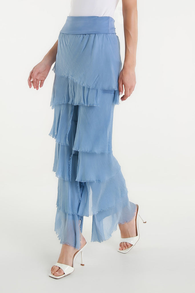 PL219 427 Jeans Mirabella Silk Ruffle Pant