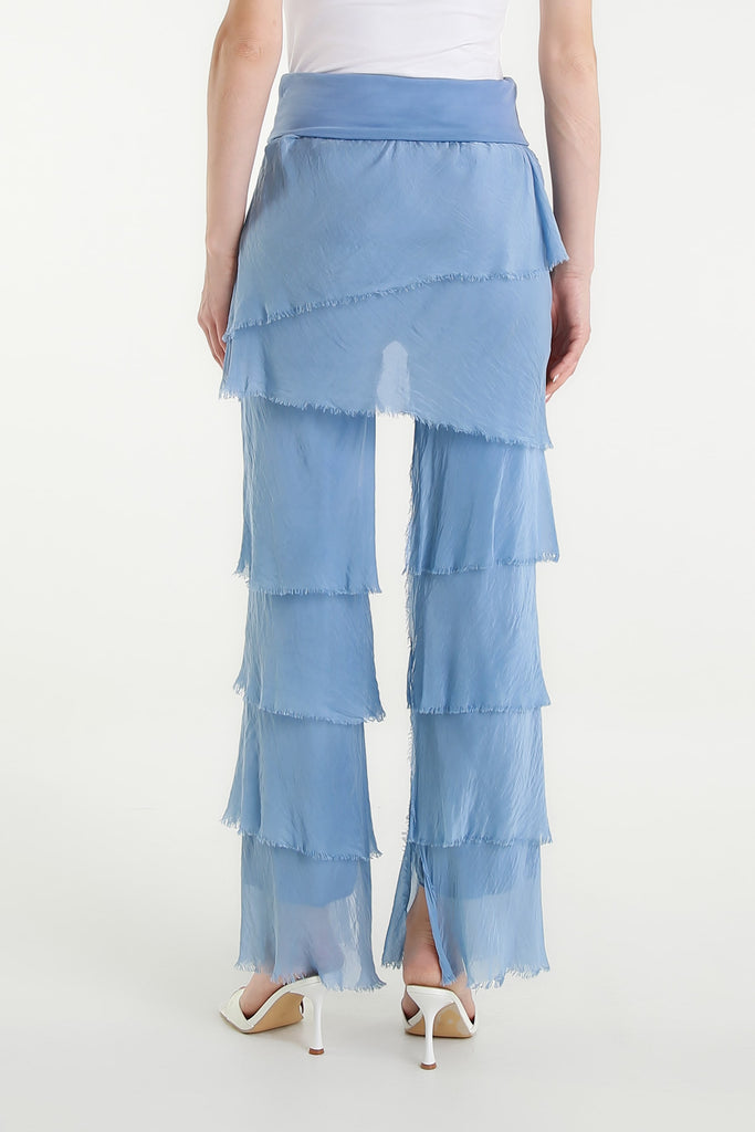PL219 427 Jeans Mirabella Silk Ruffle Pant