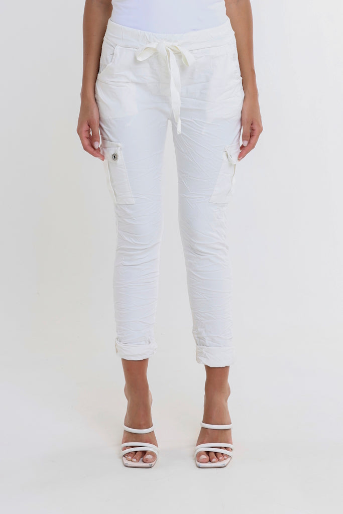 PL700-105 Cream Ashley Cargo Pant