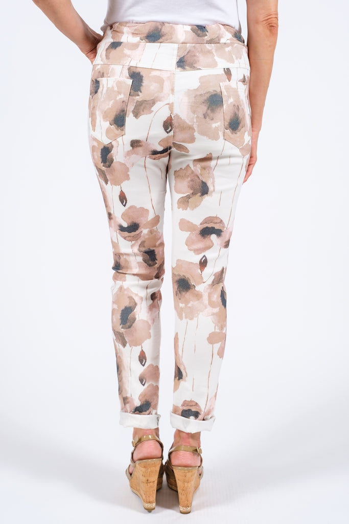 PL709P-258 Camel Lily Poppy Pull On Pant