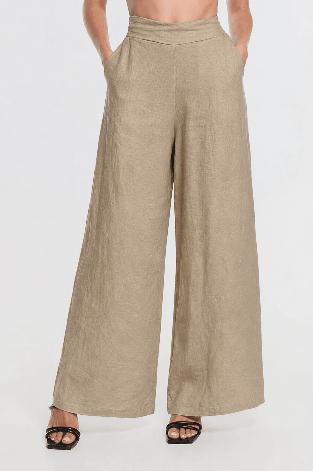 Graciela Flat Front Linen Palazzo Pant (PL909) – TINA Stephens Group