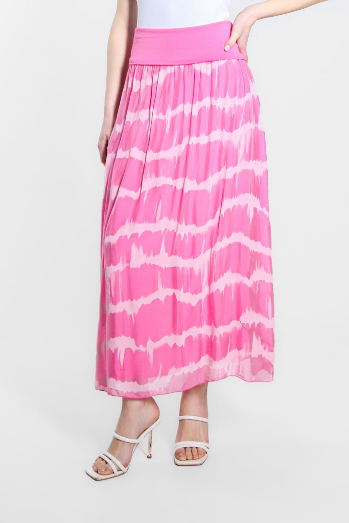 Brenda Tie Dye Silk Foldover Waist Skirt (SL204TD) – TINA