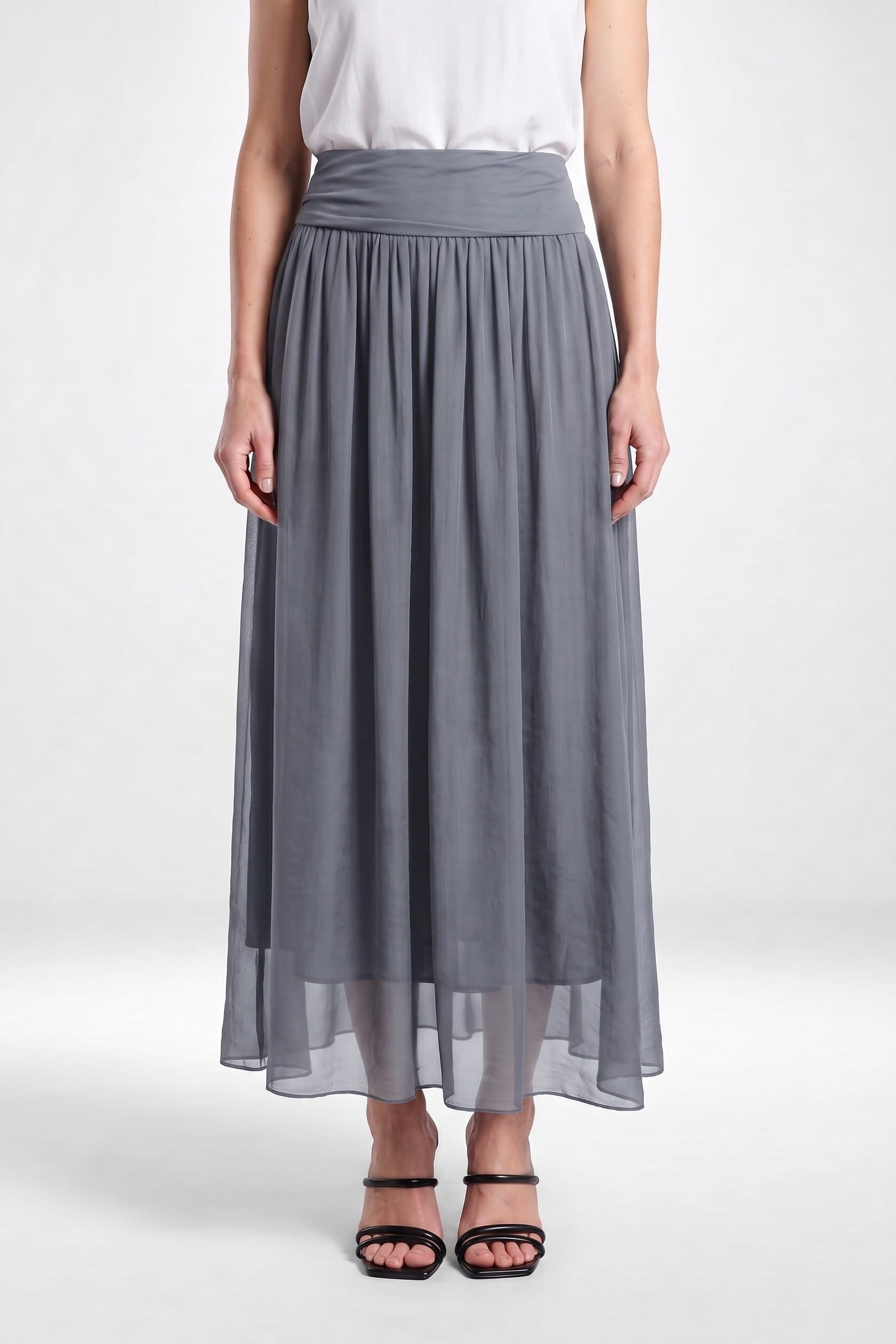 Brenda Silk Foldover Waist Skirt (SL204) – TINA Stephens Group