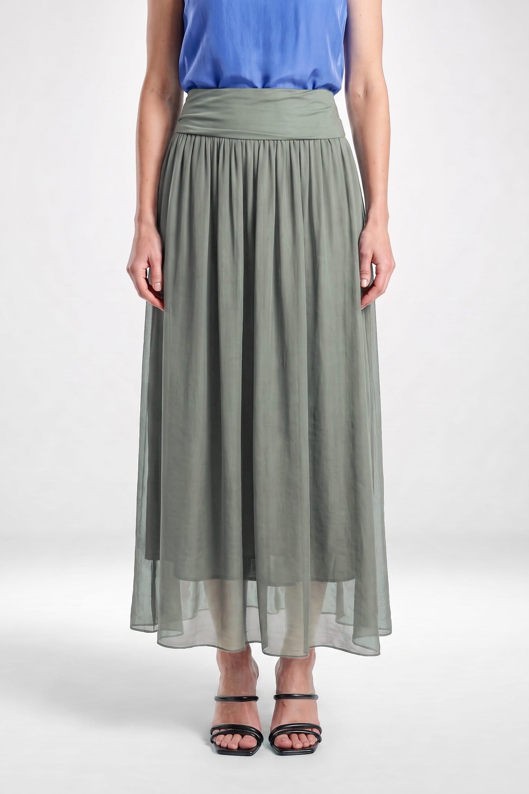 Brenda Silk Foldover Waist Skirt (SL204) – TINA Stephens Group