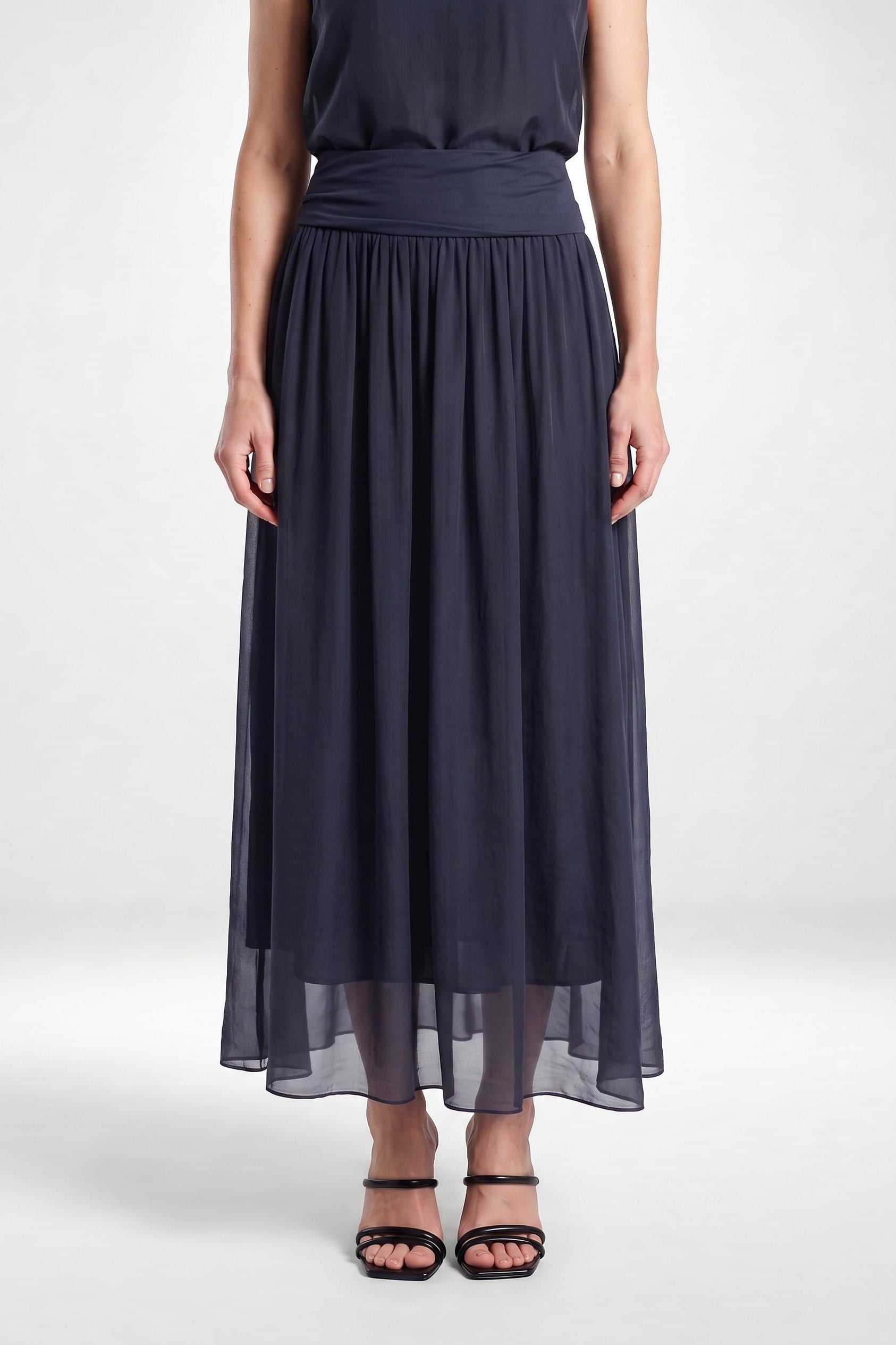 Brenda Silk Foldover Waist Skirt (SL204) – TINA Stephens Group