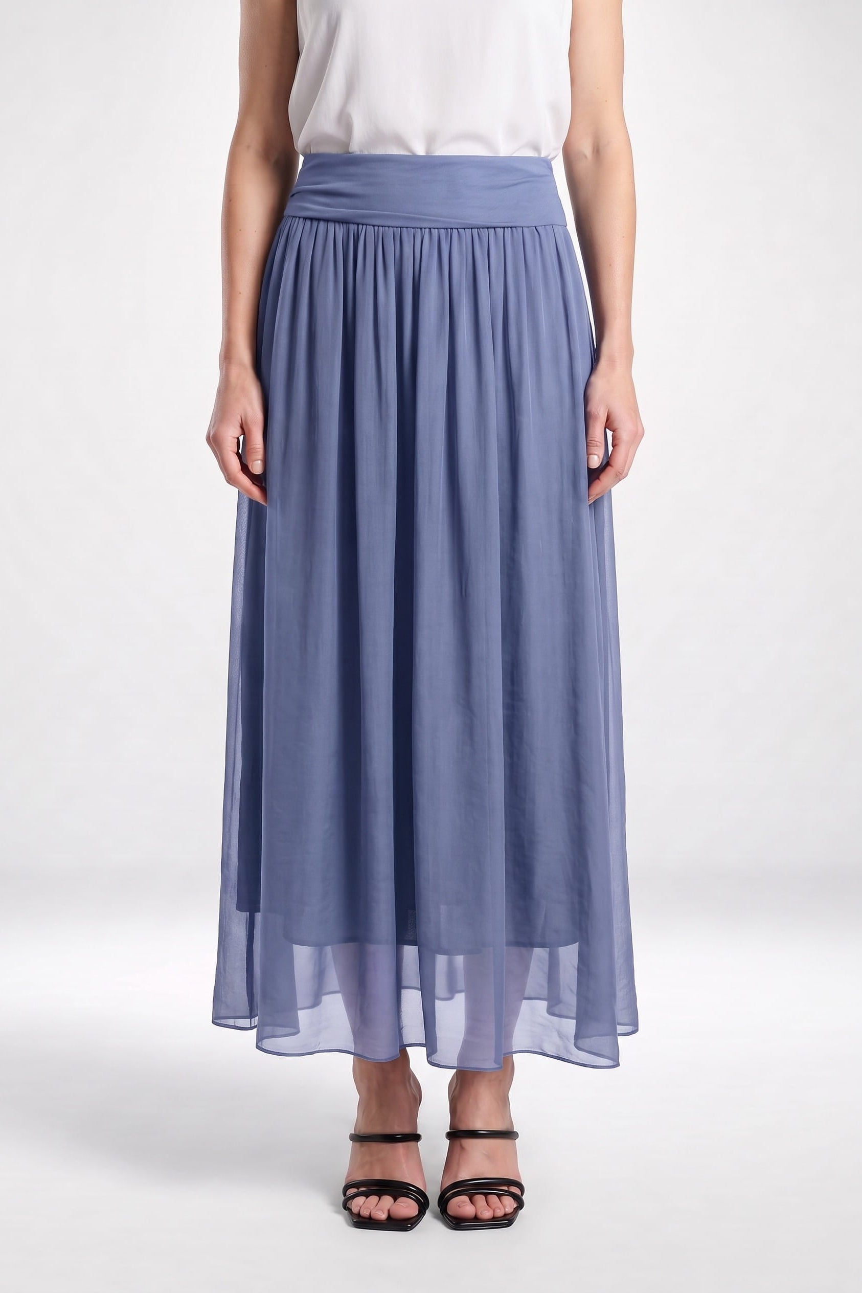 Brenda Silk Foldover Waist Skirt (SL204) – TINA Stephens Group