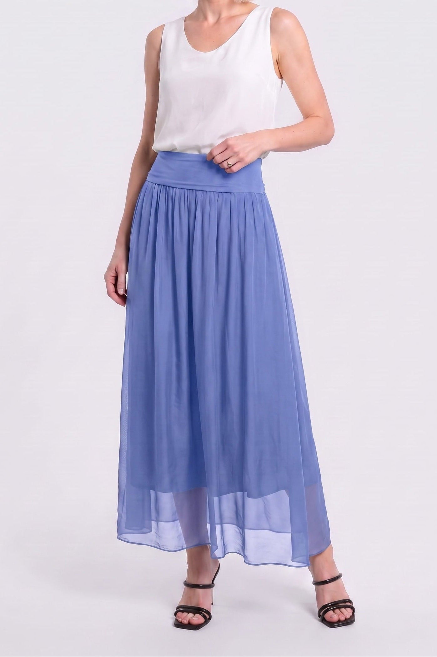 Brenda Silk Foldover Waist Skirt (SL204) – TINA Stephens Group