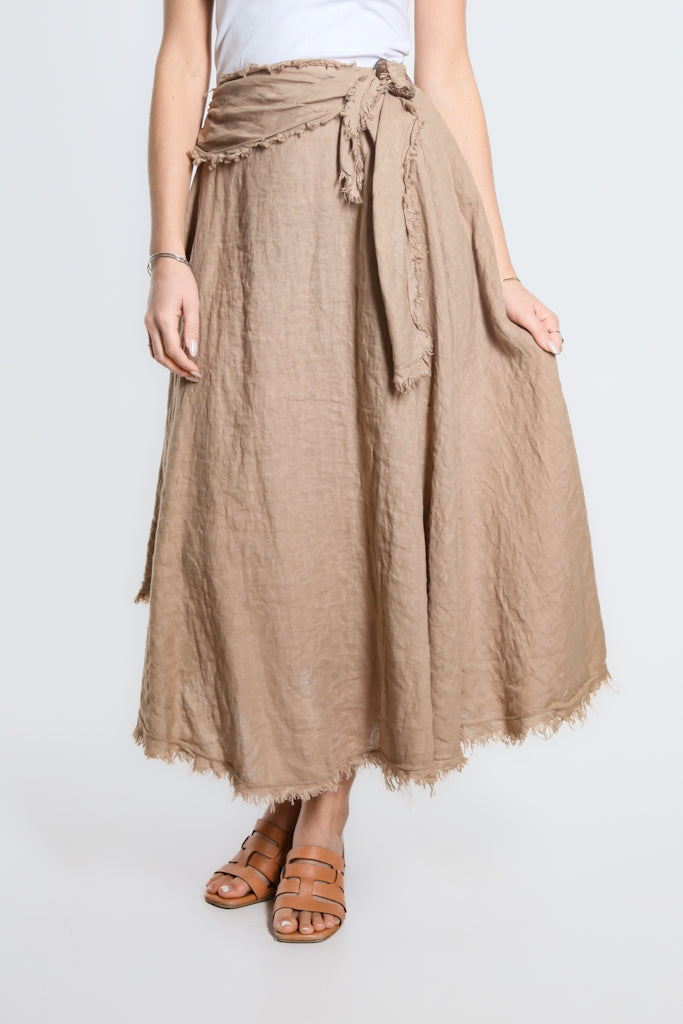 Brenda Silk Foldover Waist Skirt (SL204)