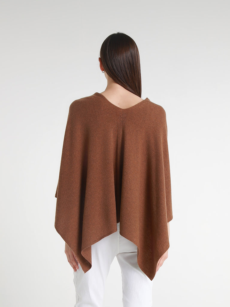 SWE06 923 Heather Tobacco 100% Italian Crafted Cashmere Ruana