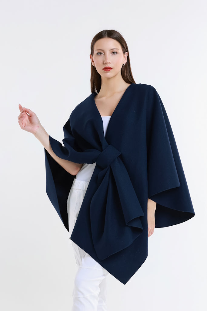 W301-409 Navy Zoey Structured Wrap