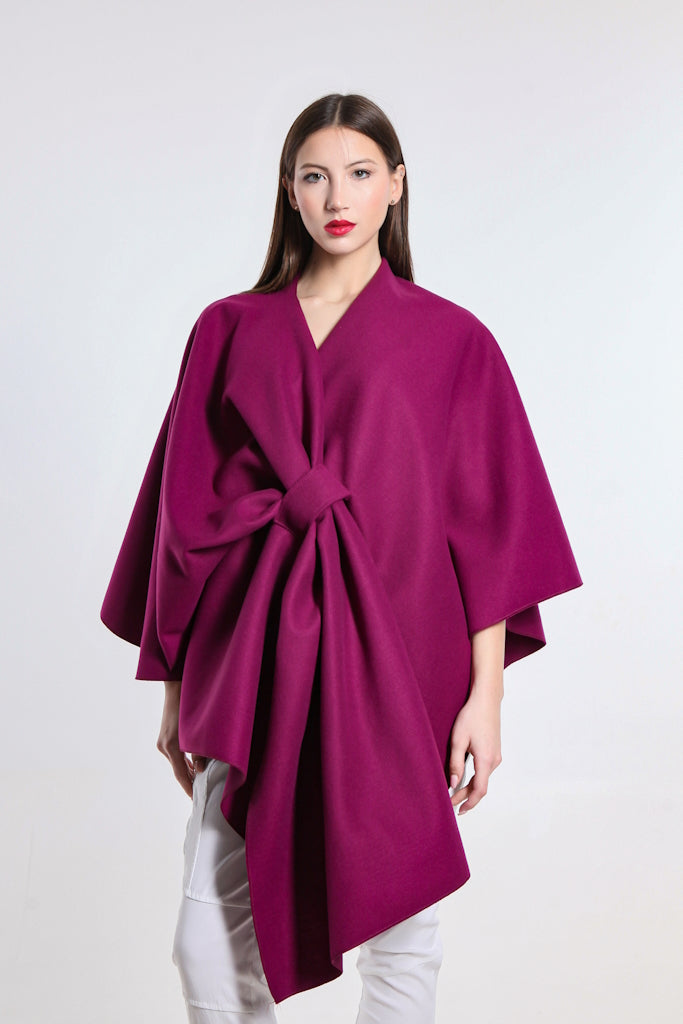 W301-513 Dark Raspberry Zoey Structured Wrap