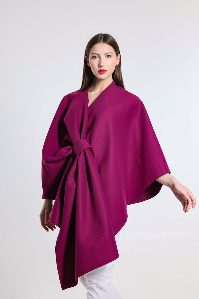 W301-513 Dark Raspberry Zoey Structured Wrap