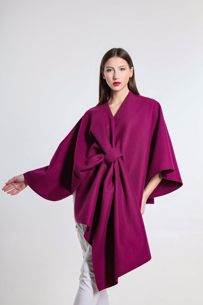 W301-513 Dark Raspberry Zoey Structured Wrap