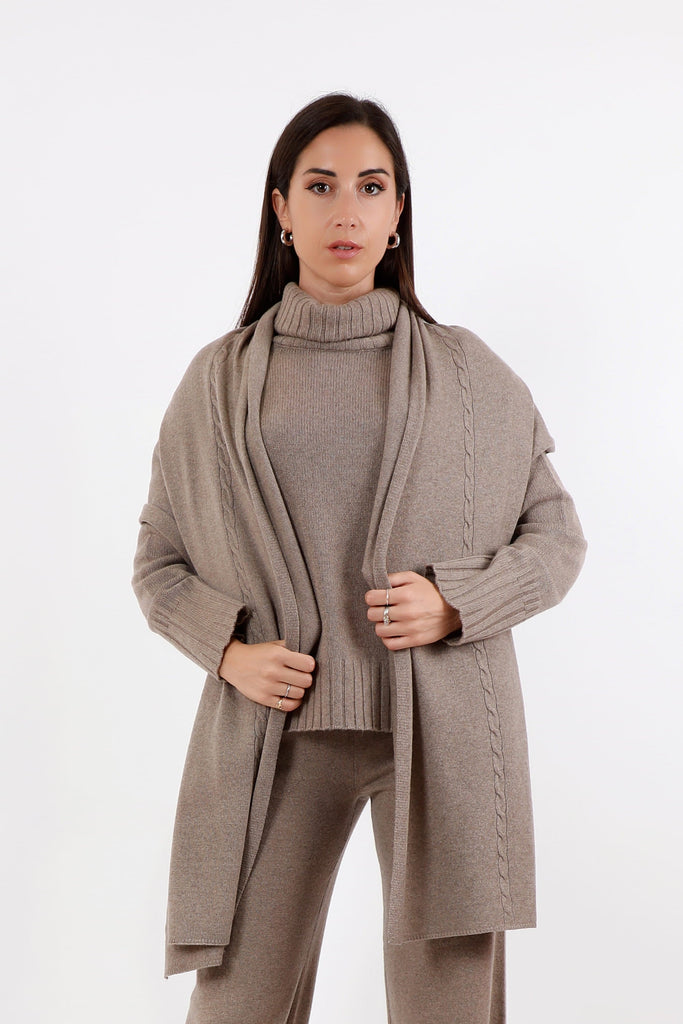 Fabienne Engineered Cashmere Cable Wrap (W319) – TINA Stephens Group