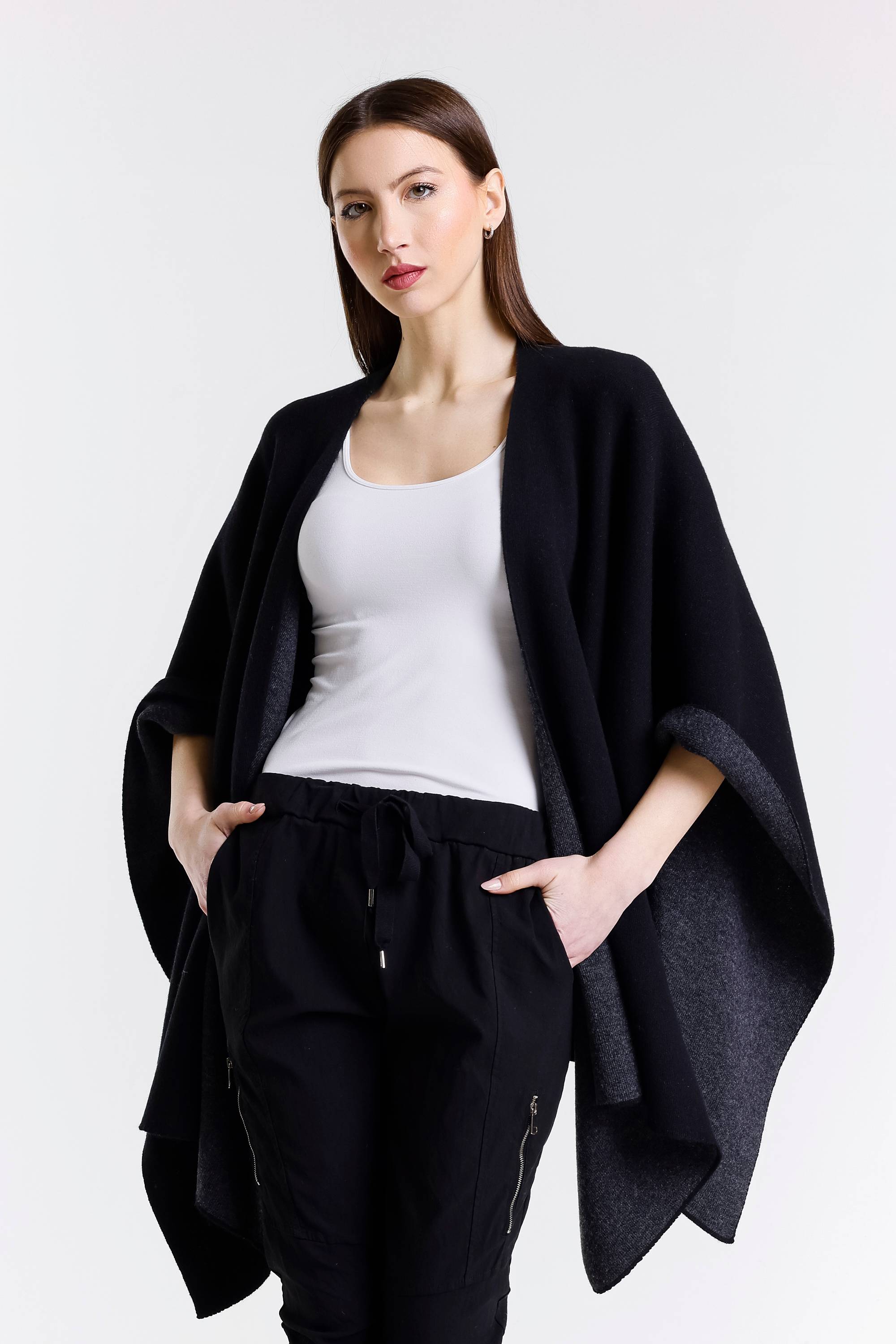 Kiersten Merino/Cashmere Reversible Wrap (W311) – TINA Stephens Group