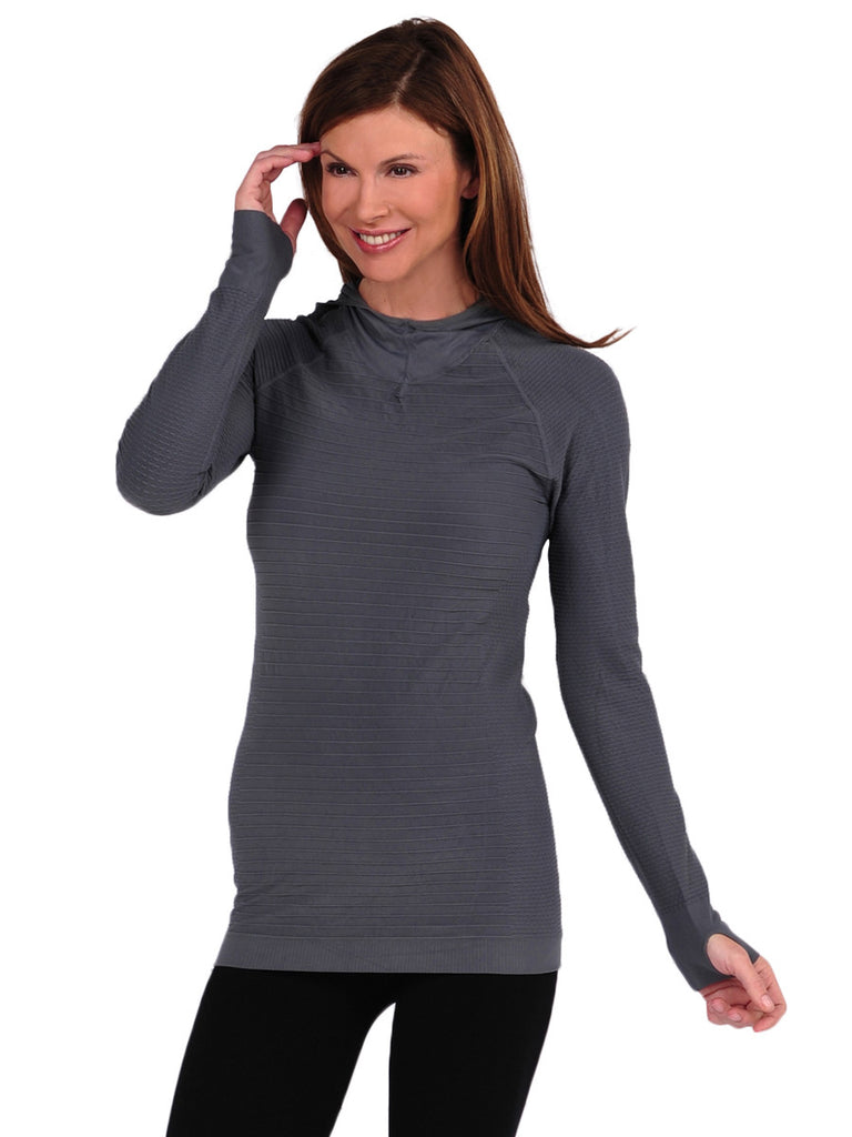 1000AWHD-186 Steel Gray Sorbtek Textured Hoodie