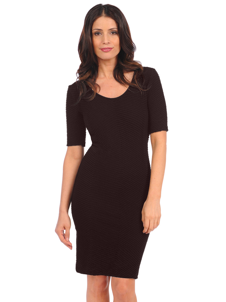 chevron formal dress Chevron Dress (14D) 183 Espresso / One Size