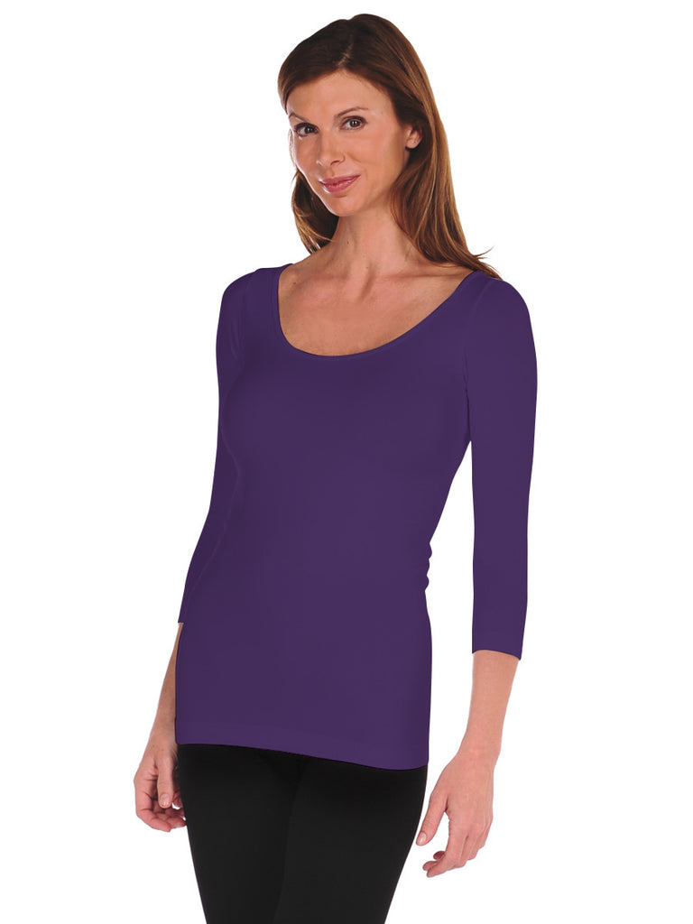 500Q-144 Plum 3/4 Sleeve