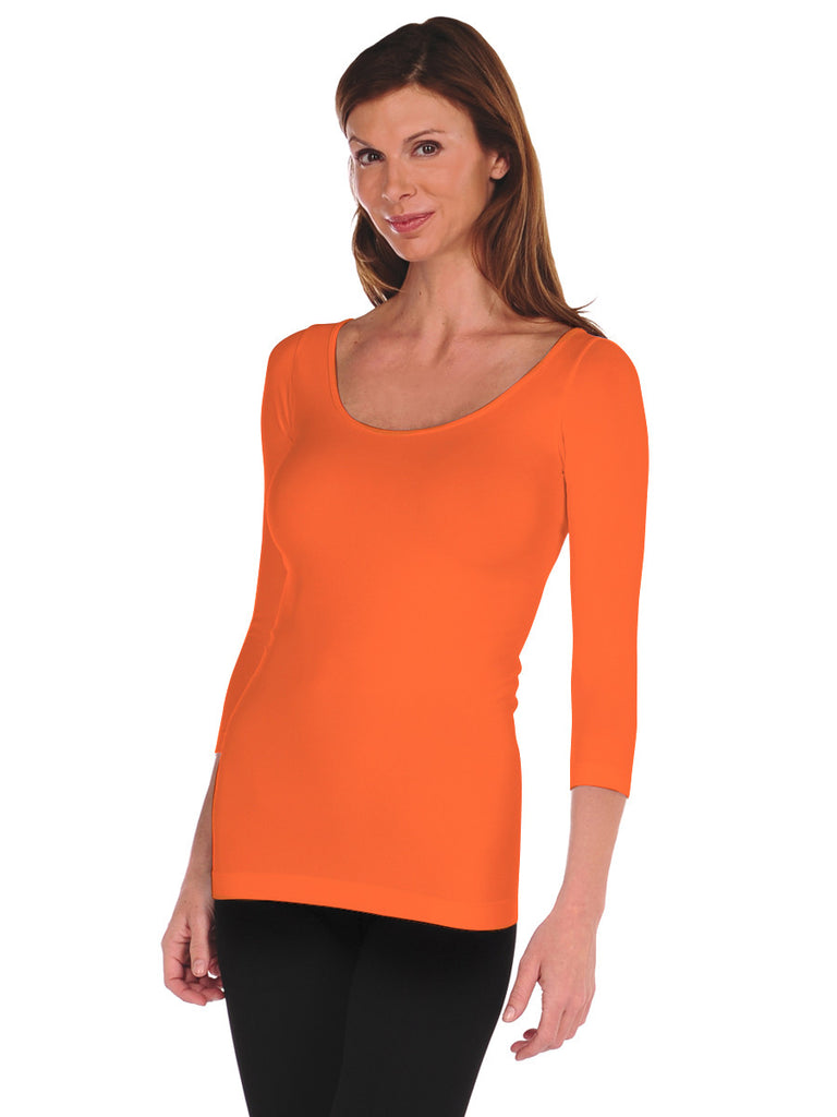 500Q-161 Tangerine 3/4 Sleeve