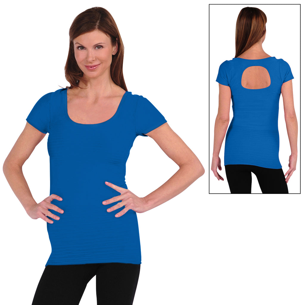 45AWSS-148 Cruise Blue Sorbtek SS Cut Out Back Top