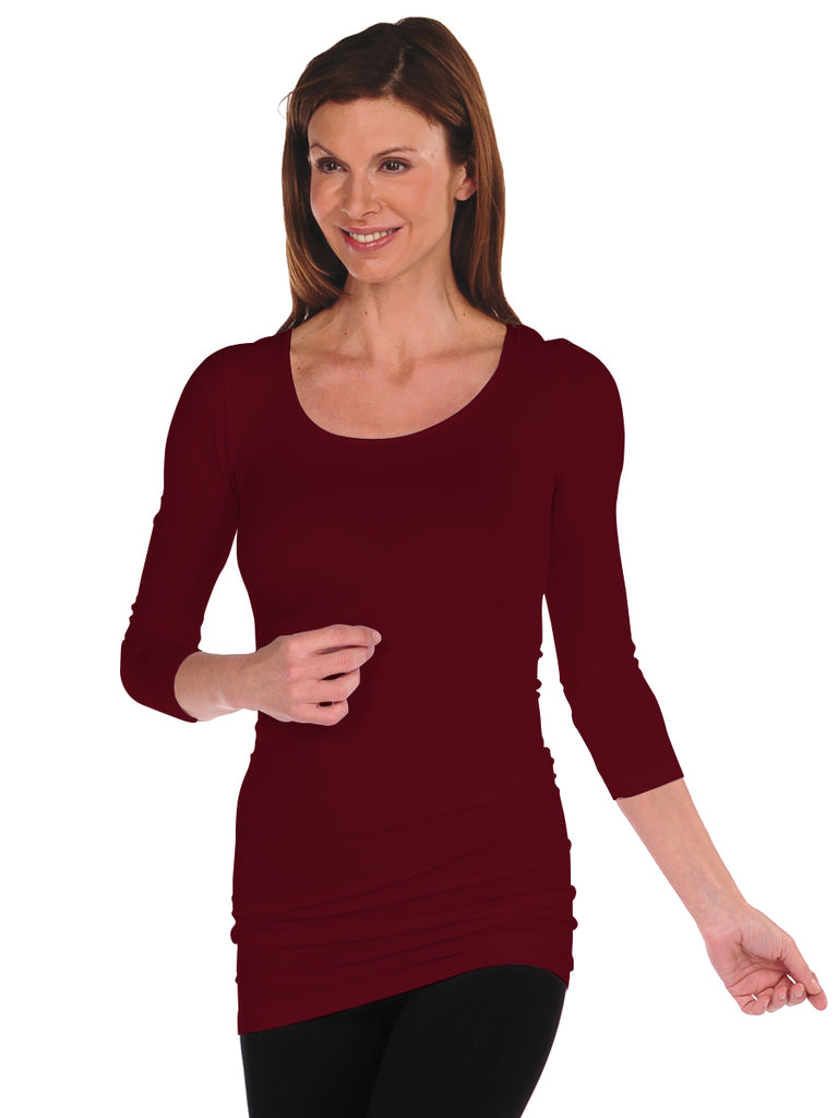 5TS-150 Rouge 3/4 Sleeve Tunic Slip Dress