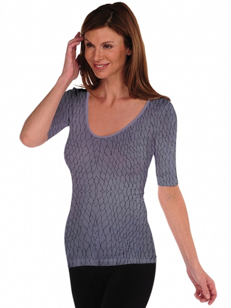 604RBS-341 Tonal Taupe Boa Reversible Ballet Sleeve