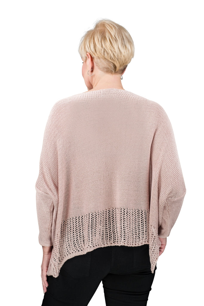 BQ905-681 Blush Amani Crop Sweater