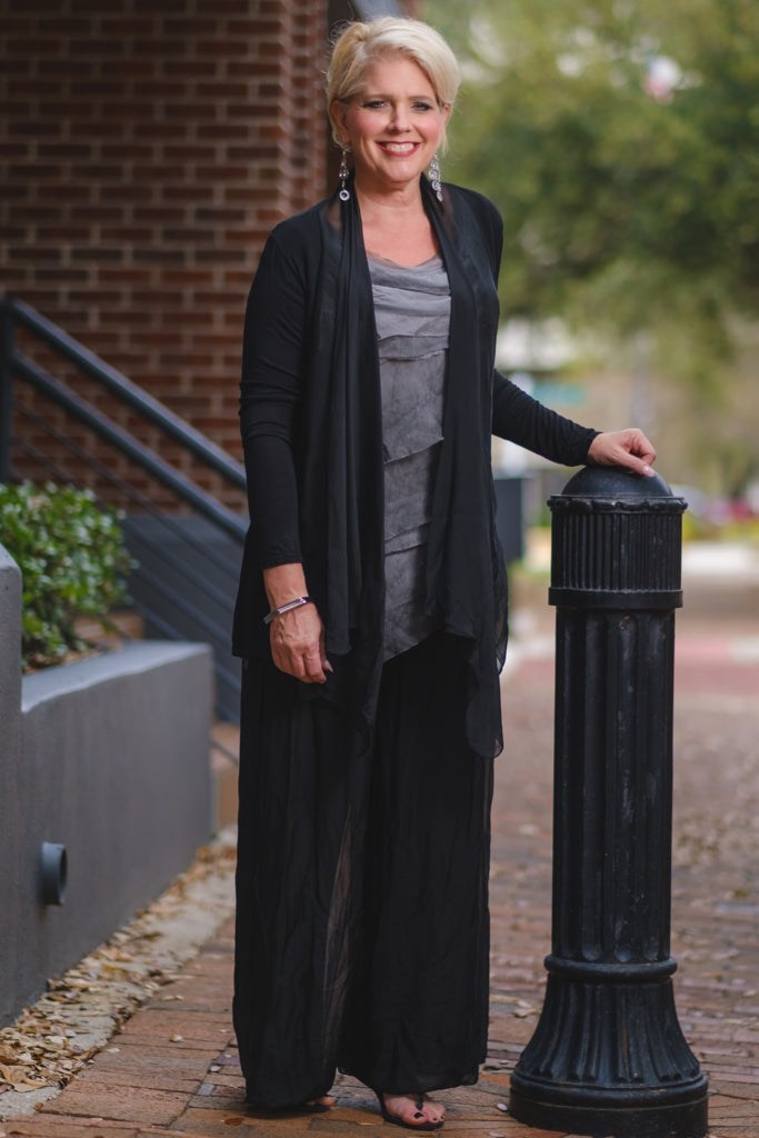 Carla Open Cardi w/Silk Trim (CLS201) – TINA Stephens Group