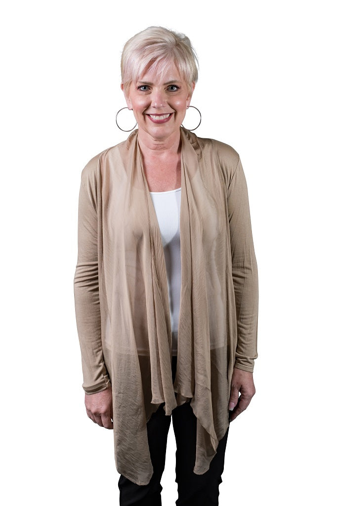 トップス BACK CROSS/CARDI Carla Open Cardi w/Silk Trim (CLS201) – TINA Stephens Group
