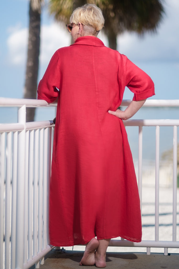 Mara Cowl Neck Linen Maxi Dress (DQ103) 150 Pearl / One Size Mara Cowl Neck Linen Maxi Dress (DQ103) 150 Pearl / One Size
