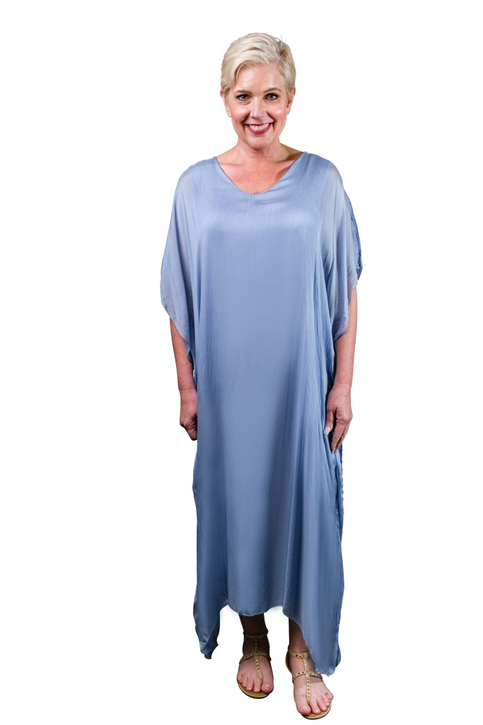 DSS204-427 Jeans Helen Silk Kaftan Long Dress