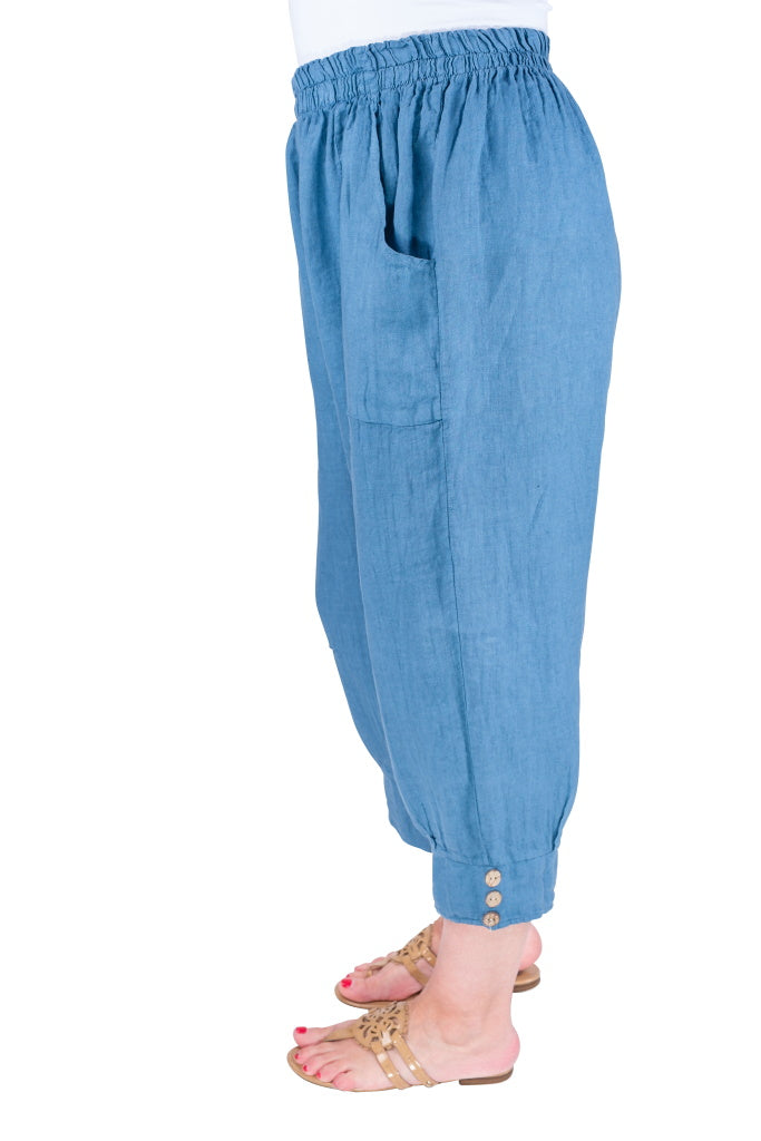 PL157-427 Jeans Delaney Cuff Linen Pant